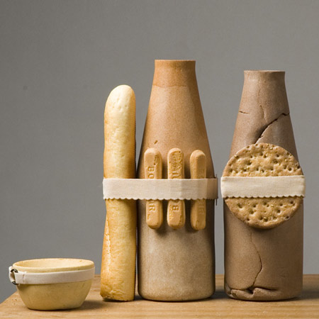 Vases made of bread by Formafantasma