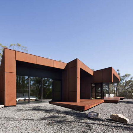 Corten-clad house by Judd Lysenko Marshall Architects