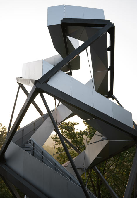 Observation Tower on the River Mur by terrain loenhart mayr Observation Tower on the River Mur by terrain loenhart mayr