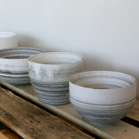 Thermal Till Paper Vessels by Philippe Malouin
