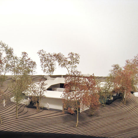 Dezeen_OMA_Maggie's-Centre-Model_sq OMA Maggie's Centre Gartnavel